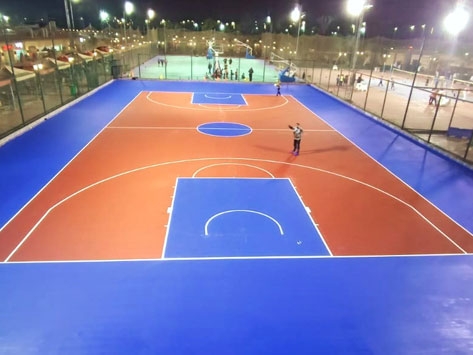 OUTDOOR ACRYLIC SPORTS FLOORING COMPLETED, YET ANOTHER ONE IN EGYPT