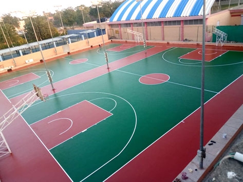 OUTDOOR POLYURETHANE SPORTS COURTS