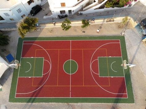 GREECE-ACRYLIC SPORTS FLOORING, NAXOS ISLAND